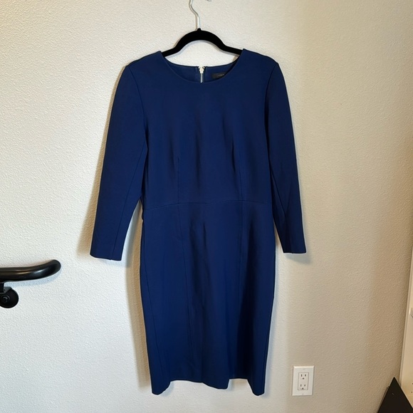 J. Crew Dresses & Skirts - JCrew Stretchy Blue Work Dress